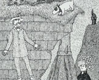 Edward Gorey "Strange Outing With Dogs" Litho