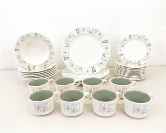 Vintage Mid Century 33 Piece Taylorstone Cathay Dish Set	
