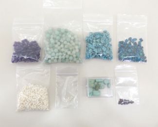 Lot of Natural Amethyst, Garnet, Jade, Pearl and Turquoise Beads	
