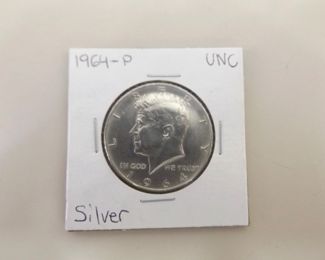 1964-P Uncirculated Kennedy Half Dollar	

