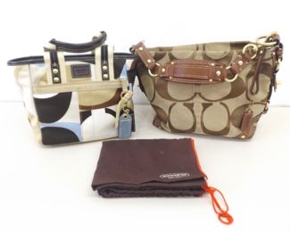 2 Authentic COACH Used Signature Handbags&nbsp;	
