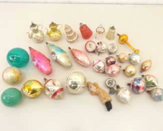 Lot Of Vintage and Antique Christmas Ornaments	
