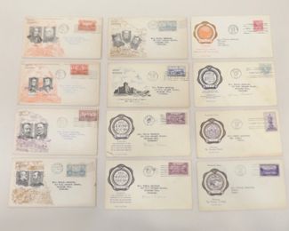 Lot of 12 - 1937 First Day Cover US Stamps	
