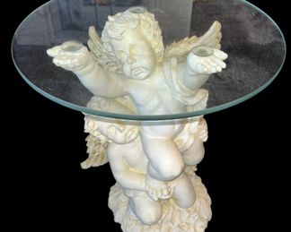 Cherub Glass Top Table