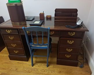 Vintage Leather Top Desk