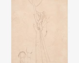 77: Thomas Hart Benton "The Woodcutter" Graphite (ca. 1962-63)