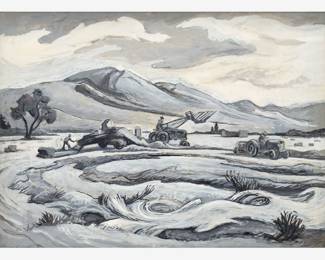 14: Thomas Hart Benton "Study for Wyoming Hay" Oil on Board (1963-64)