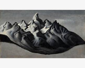 27: Thomas Hart Benton "Tetons Study for The Sheepherder" Oil & Gouache (1955-60)