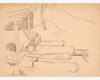 78: Thomas Hart Benton "Sawmill" Graphite (1928)