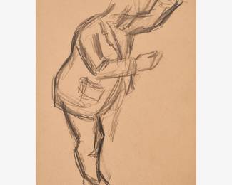52: Thomas Hart Benton "Study for M.E. Benton, Missouri Mural" Graphite (1935-36)