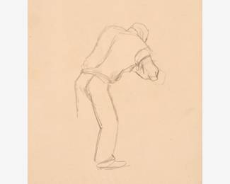104: Thomas Hart Benton "Study of Male Figure" Graphite