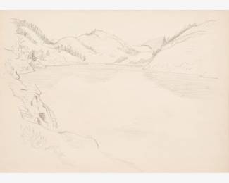 26: Thomas Hart Benton "The Upper Missouri" Graphite (ca. 1965)