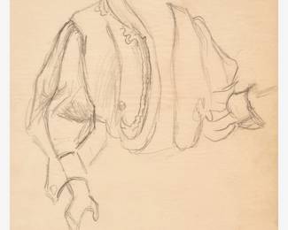 98: Thomas Hart Benton "Torso in Costume" Graphite (ca. 1959-61)
