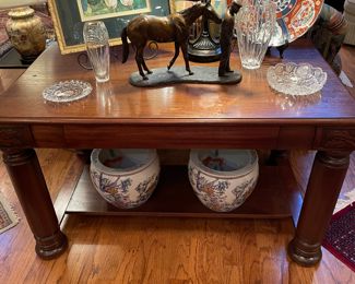 Empire mahogany library table