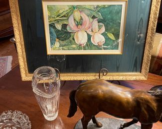 Lucy Browning “ Fuchsias 2” watercolor dated 1995