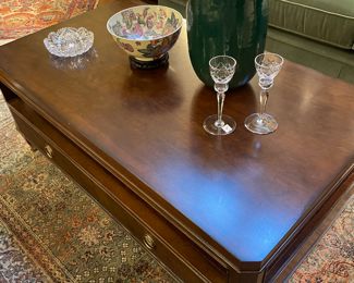 Matching walnut coffee table 