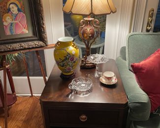 The other contemporary walnut end table
