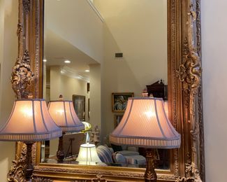 5’ x3’ French gold leaf mirror 