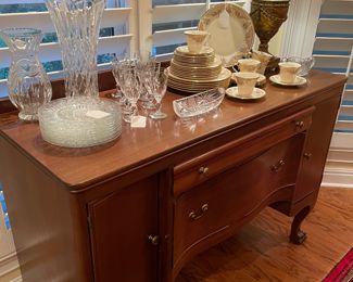 Late Empire mahogany  paw foot sideboard 
