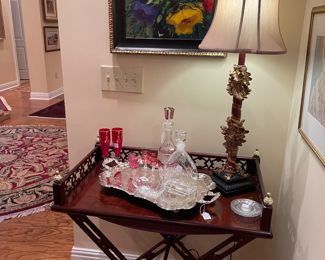 Mahogany butler’s tray table