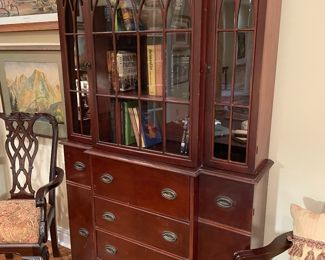 Federal mahogany break front secretary 