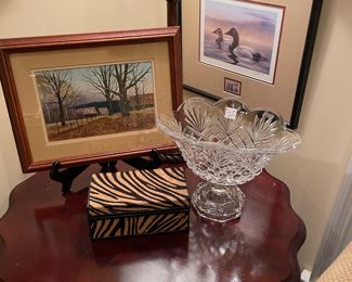 Wayne Spradley watercolor on stand and Kelley Ducks Unlimited signed print 