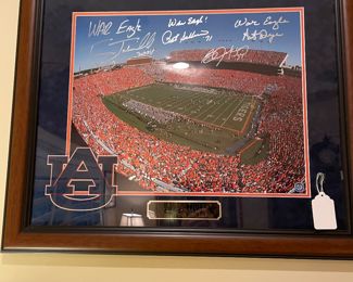 Auburn stadium print signed by Bo Jackson, Pat Dye, Pat Sullivan and Tommy Tuberville