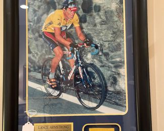 Lance Armstrong autographed photo 