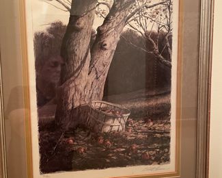 Mississippi artist Emmett Thames signed lithograph 