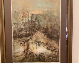Bernant Gantner signed lithograph 
