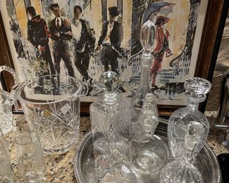 Collection of decanters 