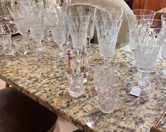 Wonderful cut crystal beverage footed tumblers