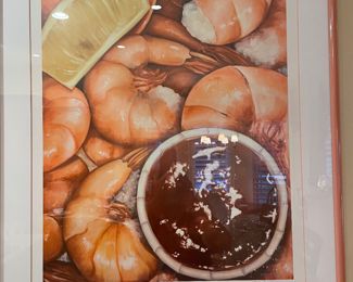 Award winning Montgomery artist Betsy Barrett Hails signed print “ Boiled Shrimp “