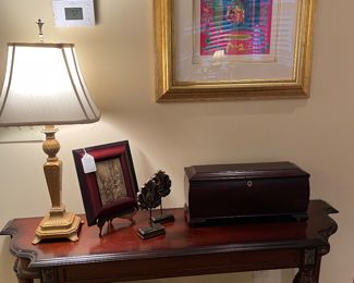 Mahogany console table