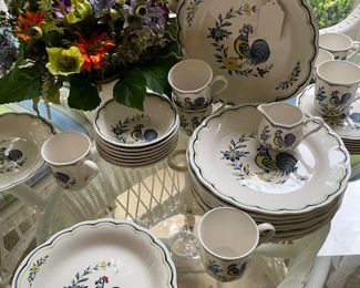 Nikko china Rooster dinnerware