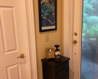 Back hall with Barbara Gallagher poster