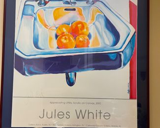Jules White exhibition poster signed by the artist 