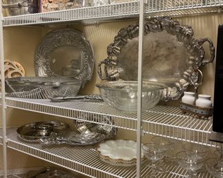 Silver plate and aluminum party ware