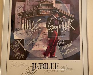 1995 Ty Crisswell Jubilee poster artist signed and autographed by BB King , John Anderson and others