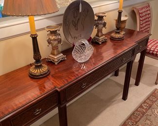 Mahogany Chinese Chippendale console table 
