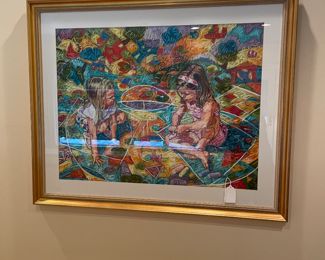 Award winning Montgomery artist Jim Gunter pastel from his Child’s play series 