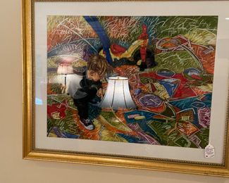 Award winning Montgomery artist Jim Gunter pastel from his Child’s Play series 