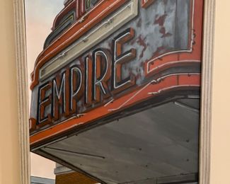 Award winning Montgomery artist Terry McKee “Sunset Cinema “( a best of show artwork)