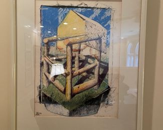 Award winning Montgomery artist Durand Seay mixed media drawing 