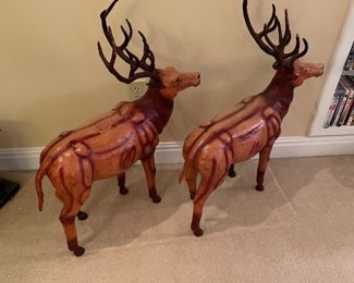 Pair of leather deer
