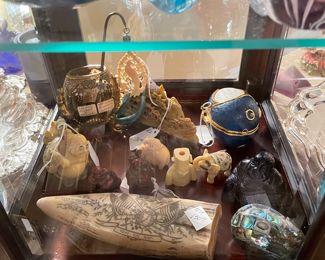 Oriental ivory and scrimshaw 