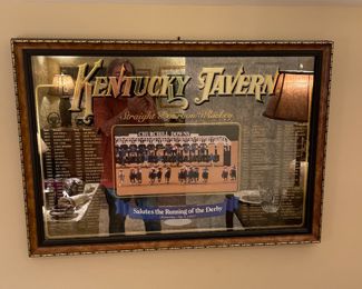Limited edition Kentucky Tavern Kentucky Derby bar mirror 