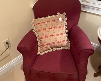 One of a pair English armchairs 