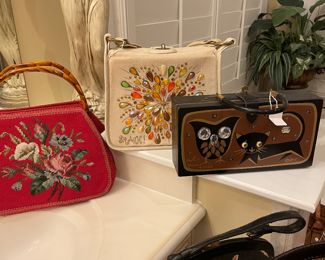 Vintage needlepoint and Enid Collin’s handbags 