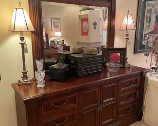 Mahogany triple dresser
